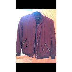 Mahogany colored bomber! From Zara..WORN TWICE